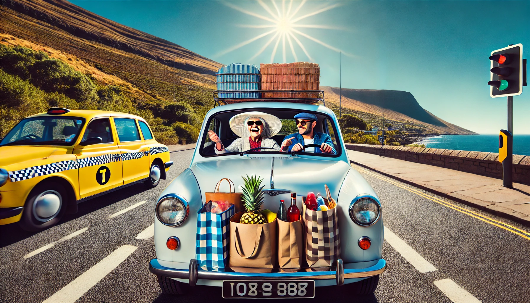 Старушка и такси